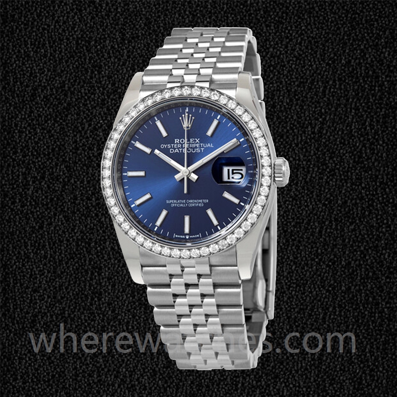 Rolex Datejust m126284rbr-0009 Dames 36mm Automatique Cadran bleu – Image 2