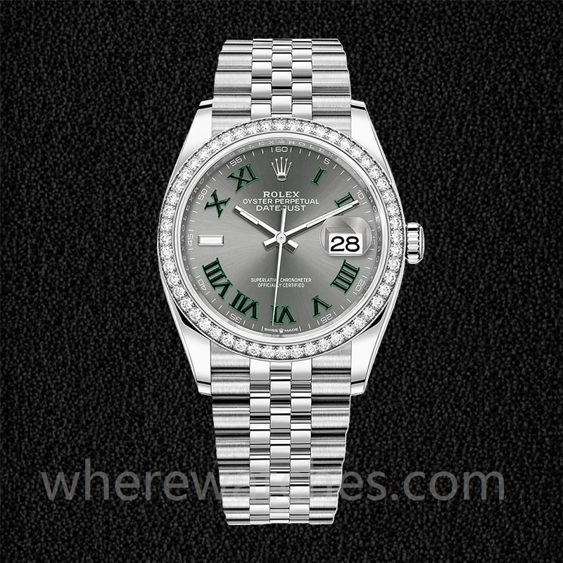 Rolex Datejust m126284rbr-0037 36mm Dames Bracelet Jubilé – Image 2