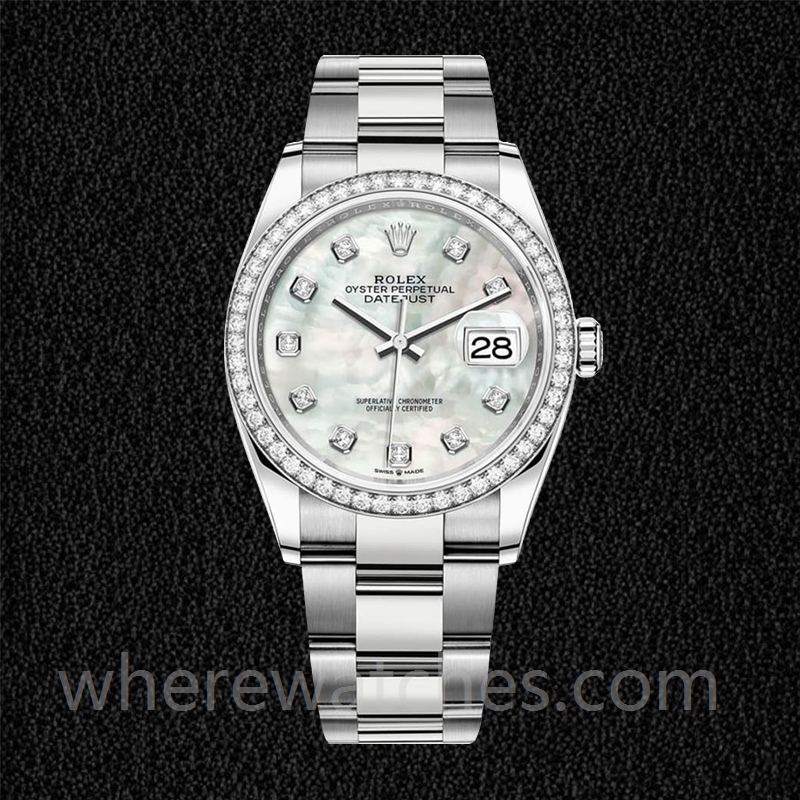 Rolex Datejust 36mm m126284rbr-0012 Dames Cadran en nacre Argenté – Image 2