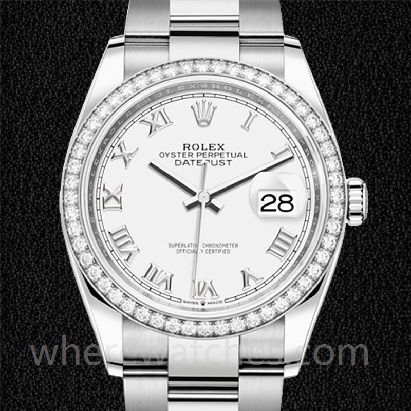 Rolex Datejust Dames m126284rbr-0018 36mm Automatique Cadran blanc
