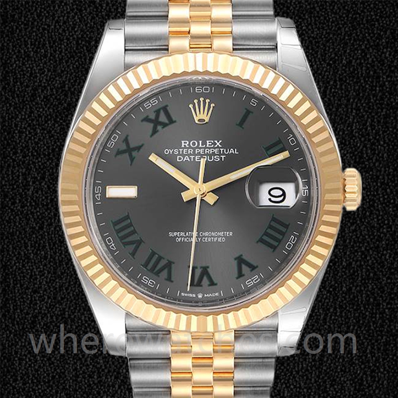 Rolex Datejust 41mm Pour des hommes m126333-0020 Argenté Cadran de Wimbledon