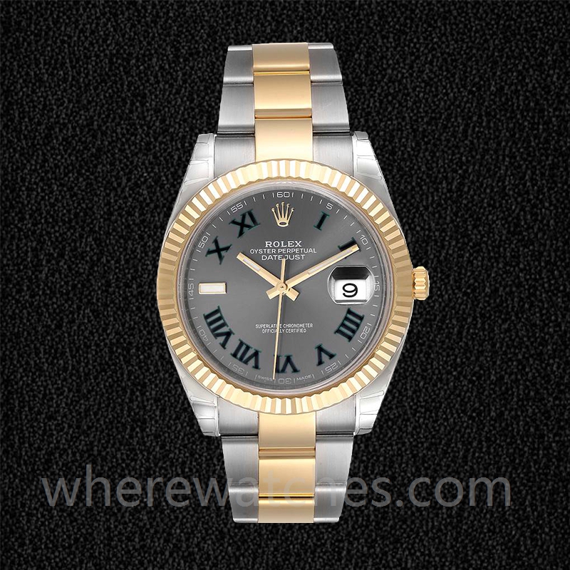 Rolex Datejust 41mm m126333-0019 Pour des hommes Argenté Cadran de Wimbledon – Image 2