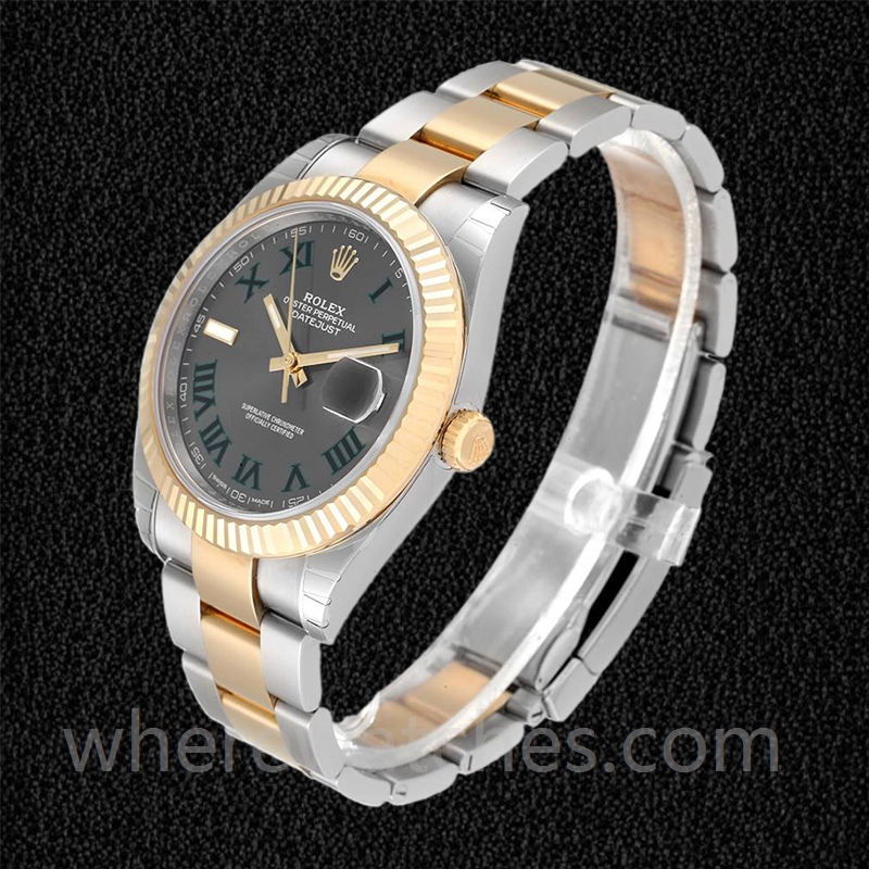Rolex Datejust 41mm m126333-0019 Pour des hommes Argenté Cadran de Wimbledon – Image 3