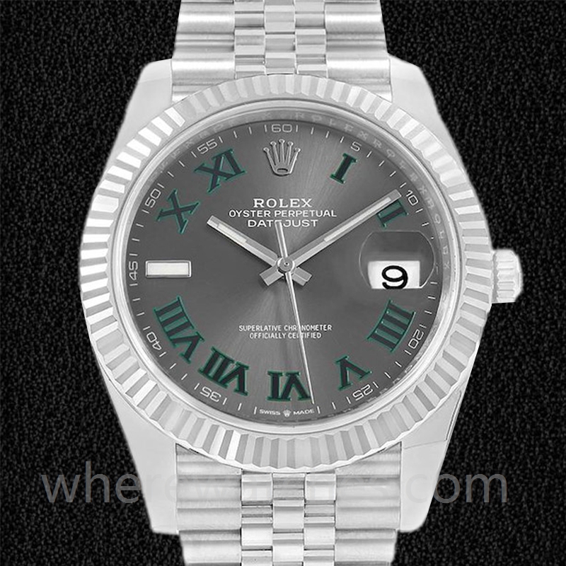Rolex Datejust 41mm Pour des hommes m126334-0022 Automatique Cadran de Wimbledon