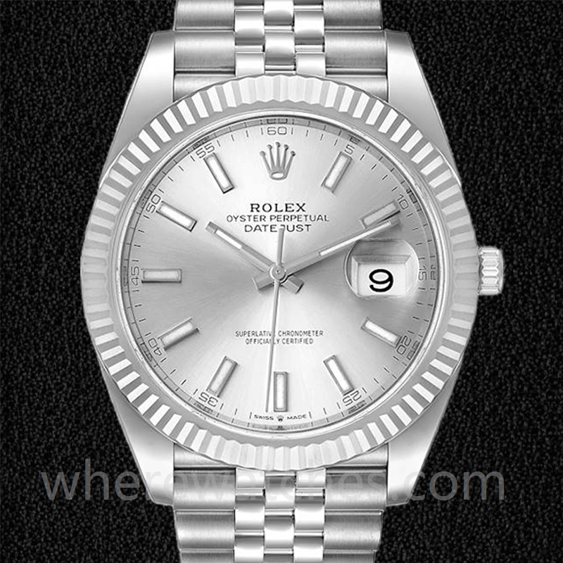 Rolex Datejust 126334SSJ 41mm Pour des hommes Bracelet Jubilé Argenté