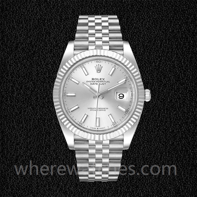 Rolex Datejust 126334SSJ 41mm Pour des hommes Bracelet Jubilé Argenté – Image 2