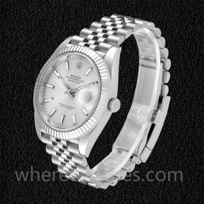 Rolex Datejust 126334SSJ 41mm Pour des hommes Bracelet Jubilé Argenté – Image 3