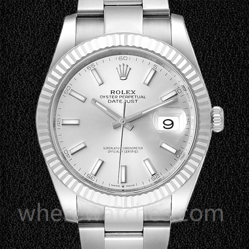 Rolex Datejust 126334SSO Pour des hommes 41mm Argenté
