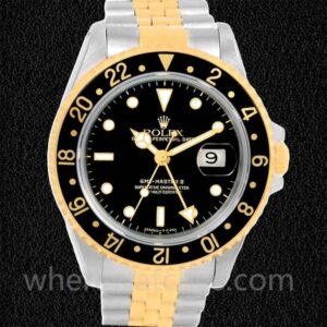 Rolex Gmt Master 40mm 16713BKSJ Pour des hommes Bracelet Jubilé Cadran noir