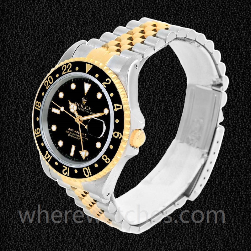 Rolex Gmt Master 40mm 16713BKSJ Pour des hommes Bracelet Jubilé Cadran noir – Image 3