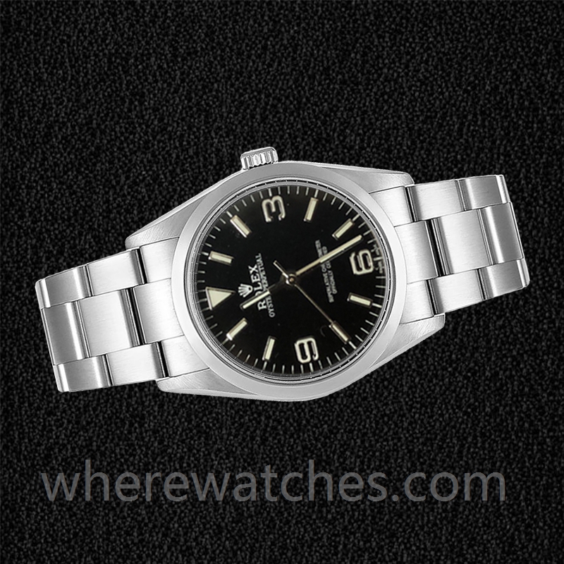 Rolex Oyster Perpetual Dames 177200 31mm Cadran noir Bracelet Huître – Image 3