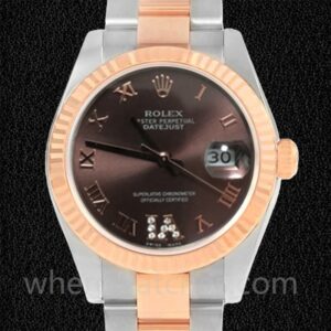 Rolex Datejust 178271 Unisexe 31mm Doré rose Cadran Chocolat