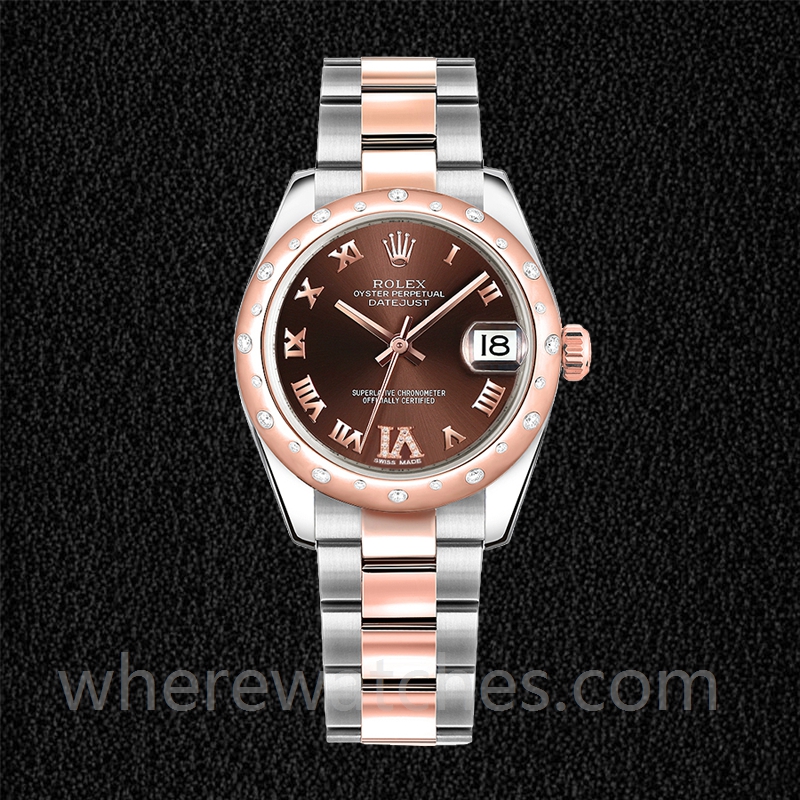 Rolex Datejust 31mm Dames 178341-72161 Doré rose Cadran Chocolat – Image 2