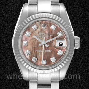 Rolex Datejust 26mm 179174 Dames Cadran en nacre noire Bracelet Huître