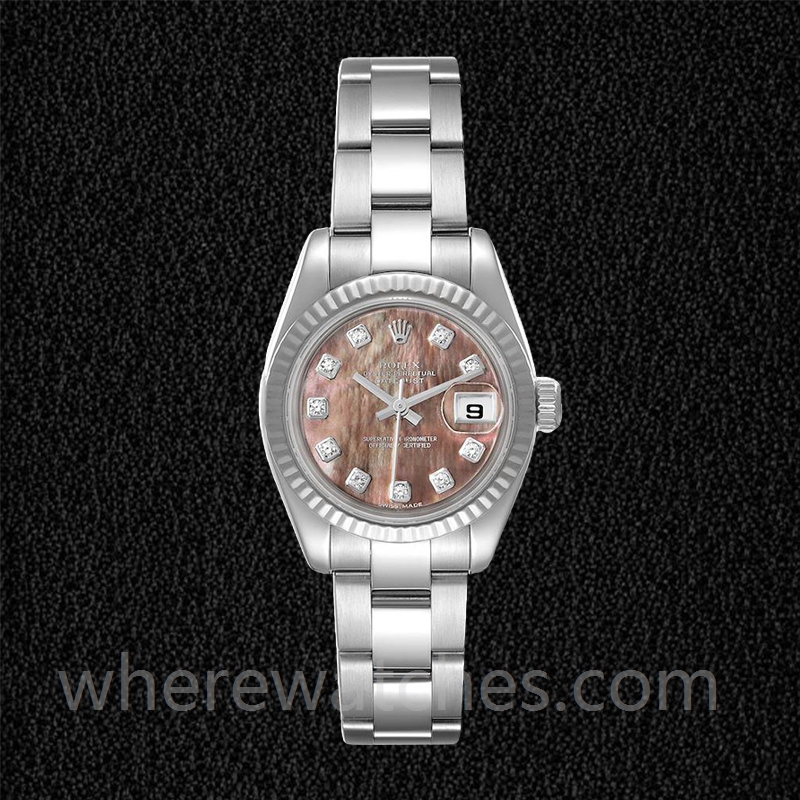 Rolex Datejust 26mm 179174 Dames Cadran en nacre noire Bracelet Huître – Image 2