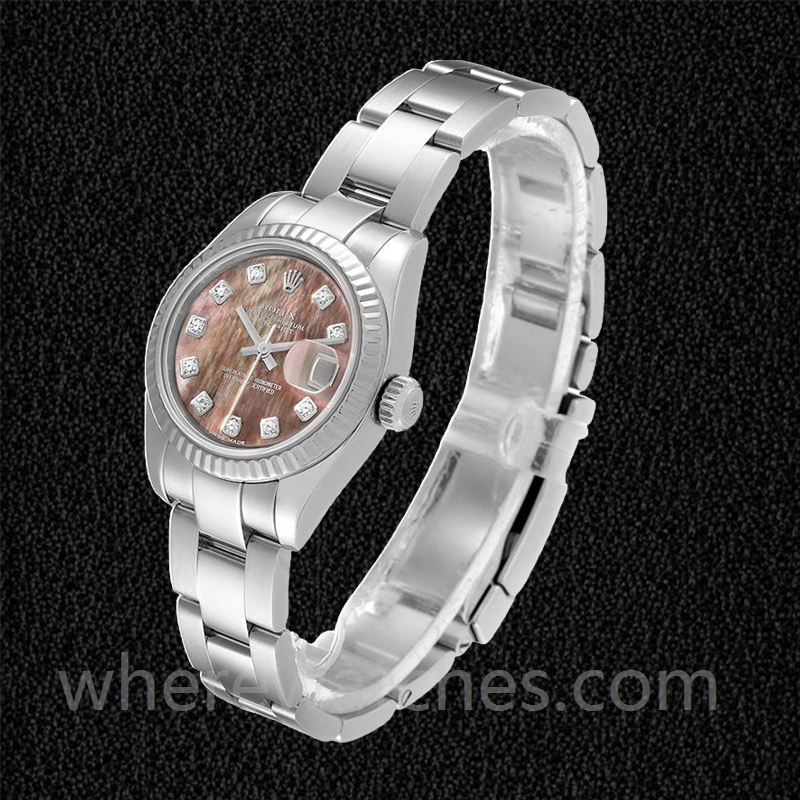 Rolex Datejust 26mm 179174 Dames Cadran en nacre noire Bracelet Huître – Image 3