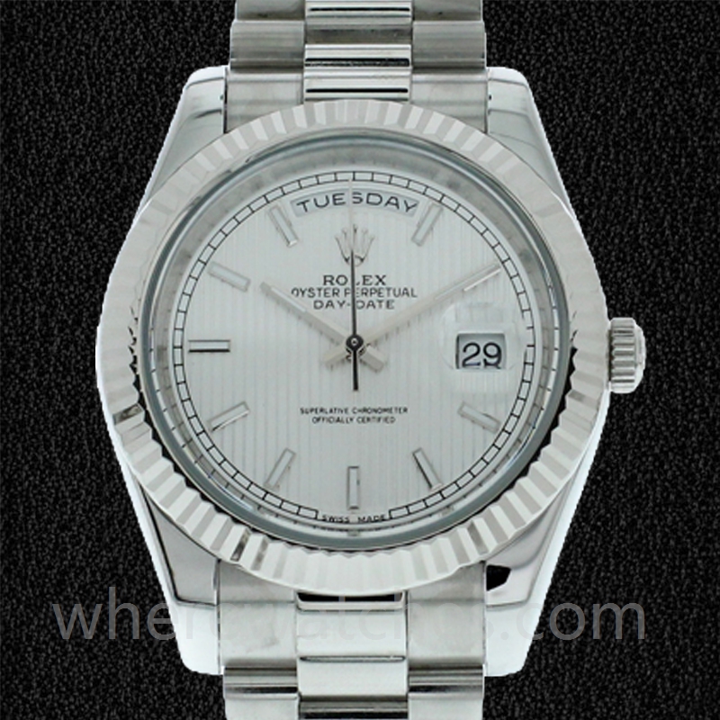Rolex Day-Date 228239WSJ 40mm Pour des hommes Automatique Argenté