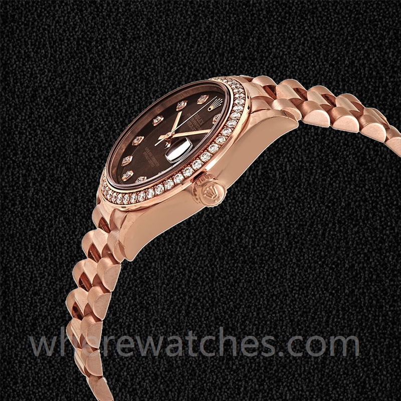 Rolex Datejust Dames 31mm m278285rbr-0006 Doré rose Président Bracelet – Image 3