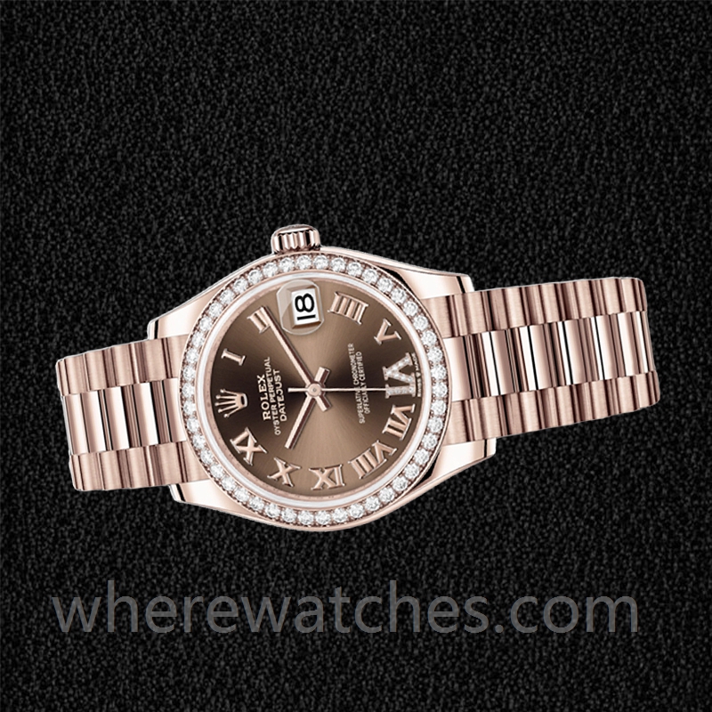 Rolex Datejust Dames 31mm m278285rbr-0016 Doré rose Cadran Chocolat – Image 3