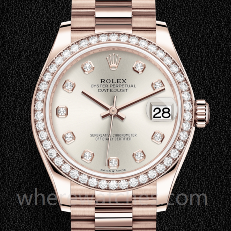 Rolex Datejust m278285rbr-0030 31mm Dames Doré rose