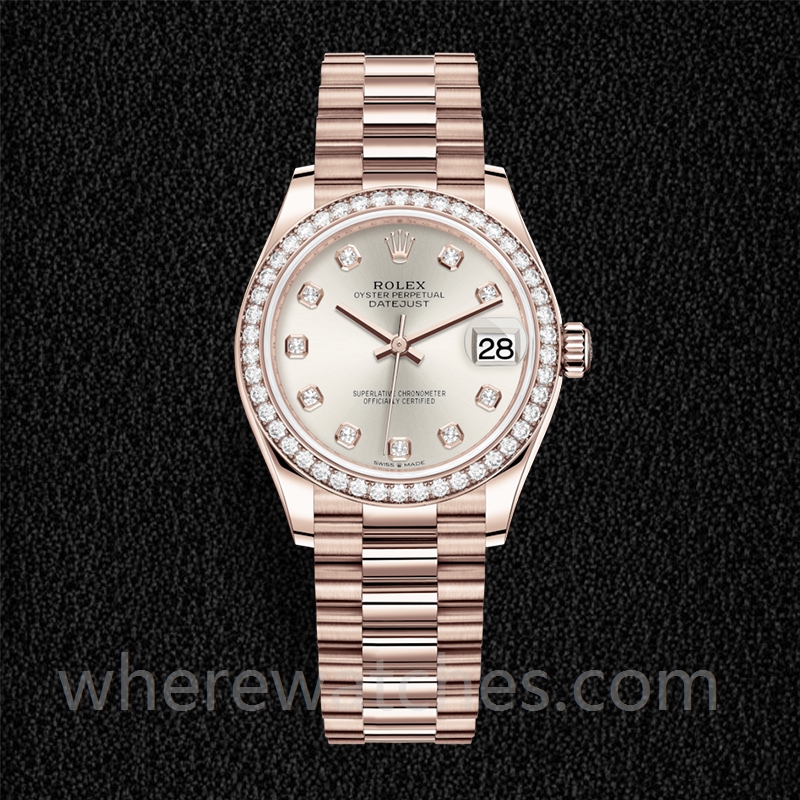 Rolex Datejust m278285rbr-0030 31mm Dames Doré rose – Image 2
