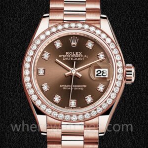 Rolex Datejust 279135rbr-0017 Dames 28mm Doré rose
