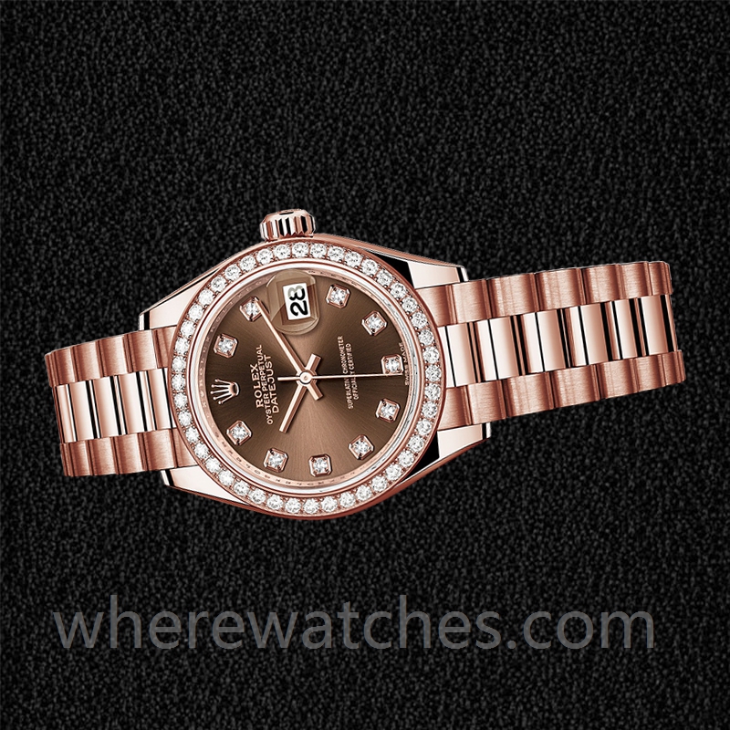 Rolex Datejust 279135rbr-0017 Dames 28mm Doré rose – Image 3