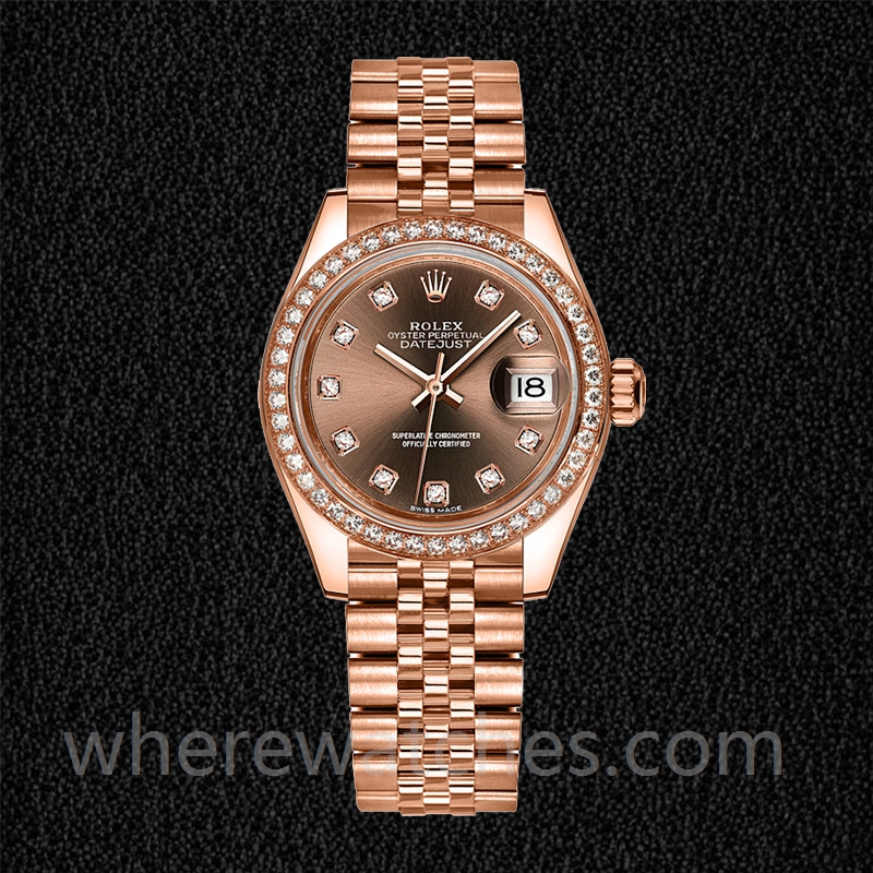 Rolex Datejust 279135rbr-0017 Dames 28mm Doré rose – Image 5