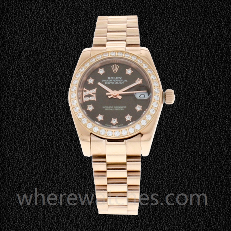 Rolex Datejust m279135rbr-0001 28mm Dames Automatique Cadran Diamant Chocolat – Image 2