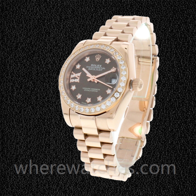 Rolex Datejust m279135rbr-0001 28mm Dames Automatique Cadran Diamant Chocolat – Image 3