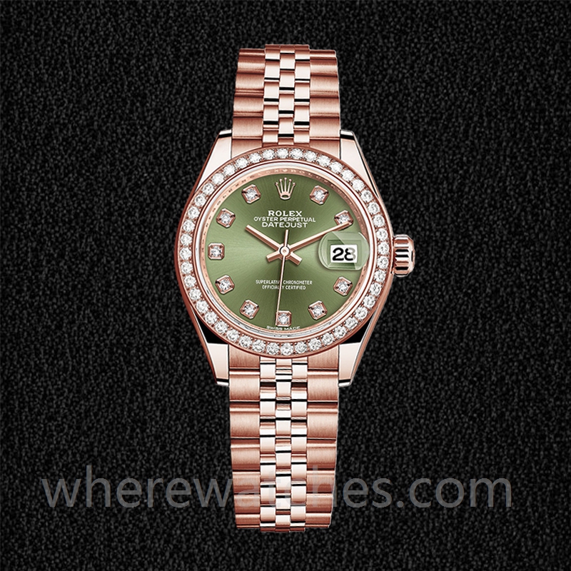 Rolex Datejust Dames m279135rbr-0014 28mm Doré rose – Image 5
