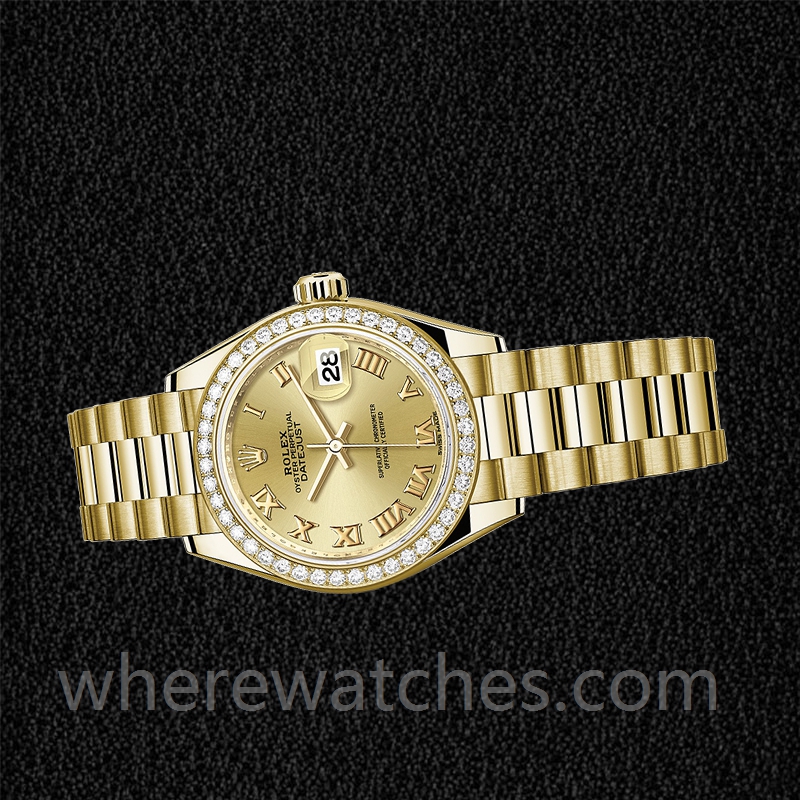 Rolex Datejust 28mm m279138rbr-0021 Dames Cadran Champagne Président Bracelet – Image 3