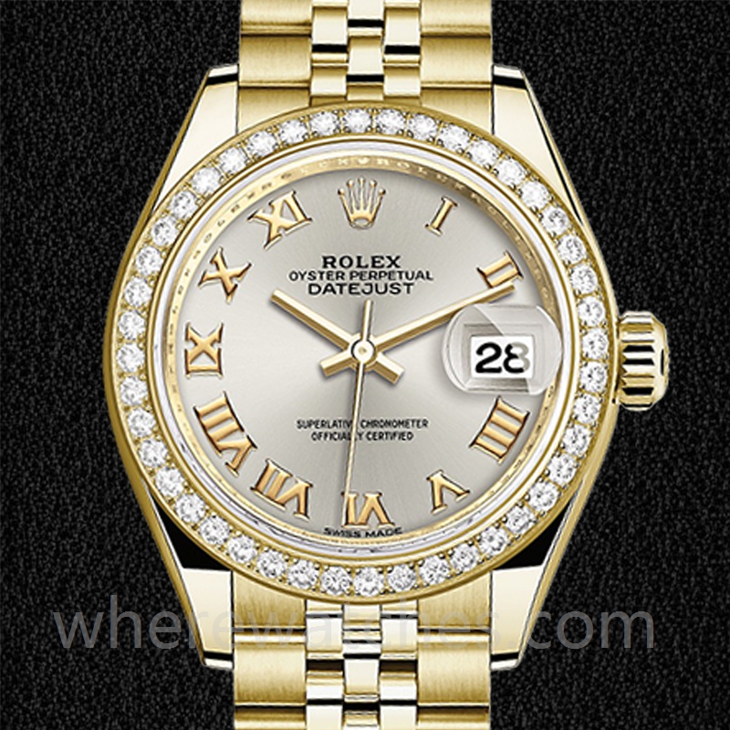 Rolex Datejust Dames m279138rbr-0018 28mm Bracelet Jubilé Ton d'or