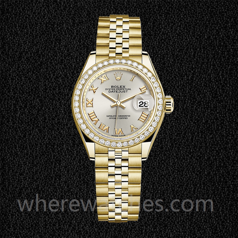 Rolex Datejust Dames m279138rbr-0018 28mm Bracelet Jubilé Ton d'or – Image 2