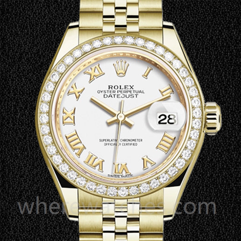 Rolex Datejust Dames m279138rbr-0032 28mm Cadran blanc