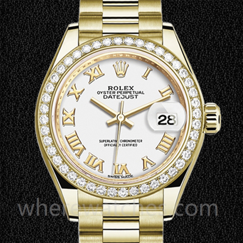 Rolex Datejust m279138rbr-0031 Dames 28mm Cadran blanc