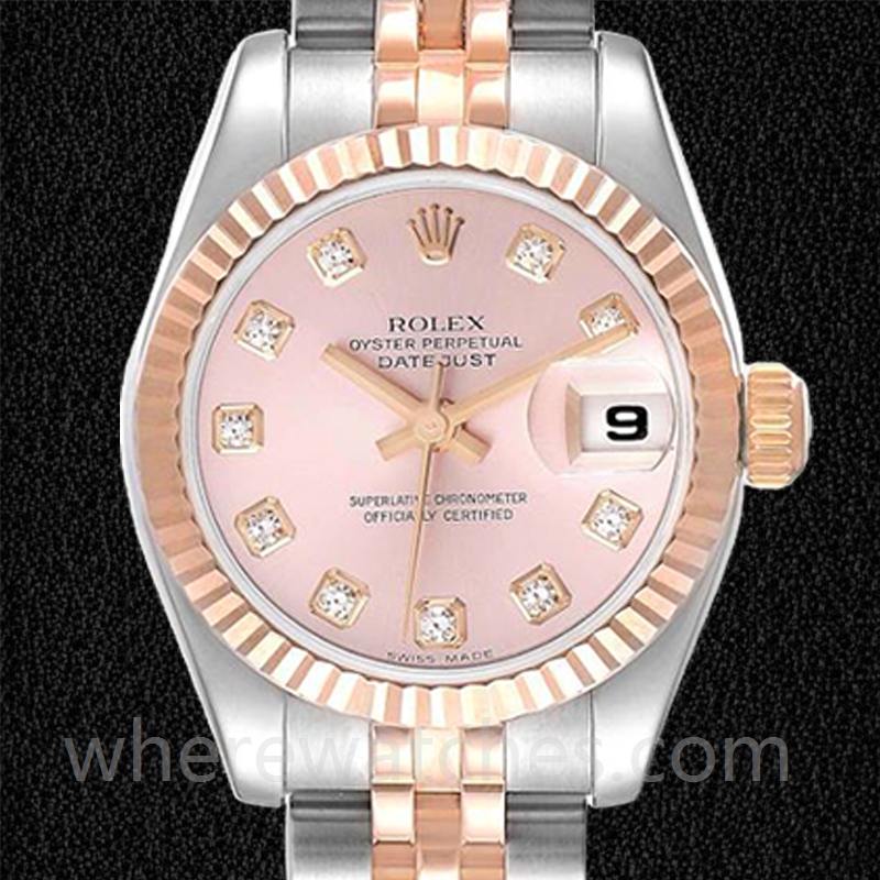 Rolex Datejust 28mm 279171 Dames Cadran rose Argenté