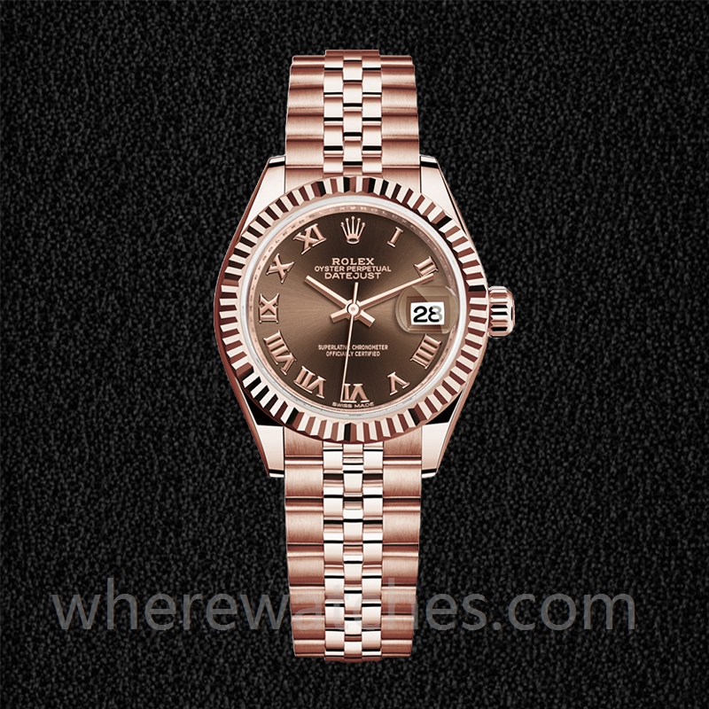 Rolex Datejust 28mm Dames m279175-0014 Automatique Doré rose – Image 5
