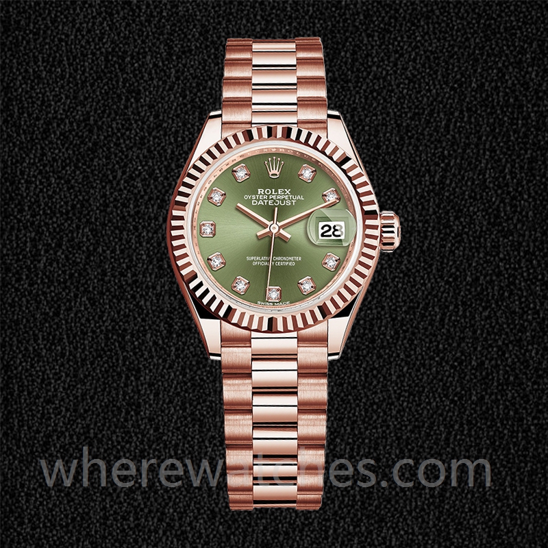 Rolex Datejust 28mm m279175-0009 Dames Doré rose – Image 2