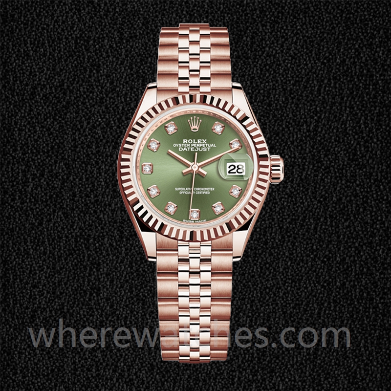 Rolex Datejust 28mm m279175-0009 Dames Doré rose – Image 5