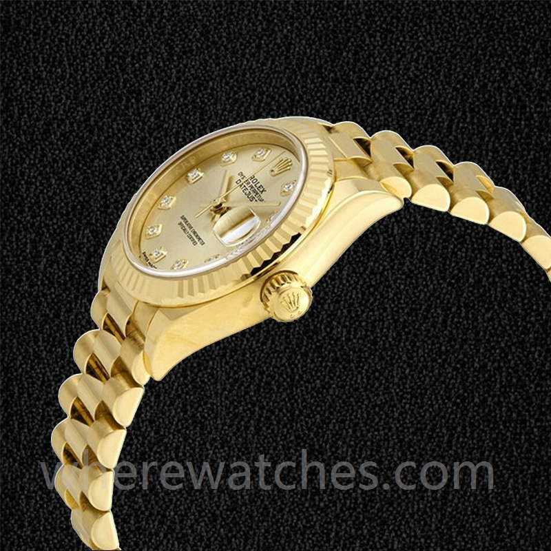 Rolex Datejust 28mm m279178-0017 Dames Cadran Champagne Ton d'or – Image 3