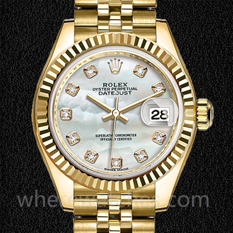 Rolex Datejust Dames 28mm m279178-0025 Regardez