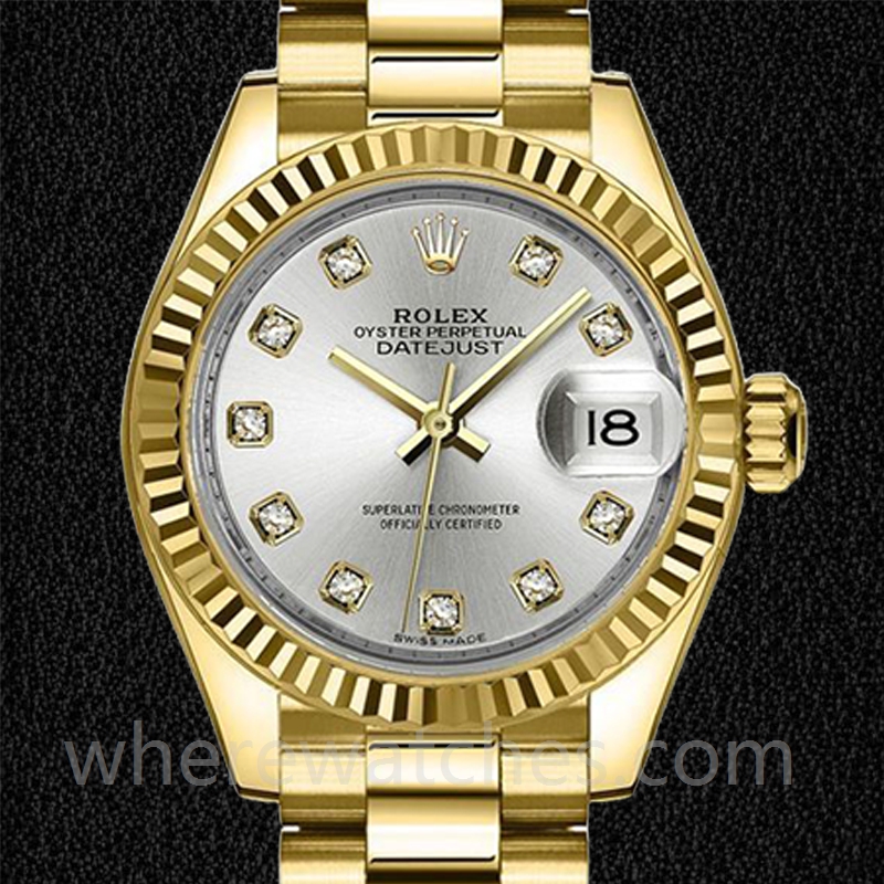 Rolex Datejust 28mm Dames m279178-0015 Président Bracelet/Bracelet Jubilé