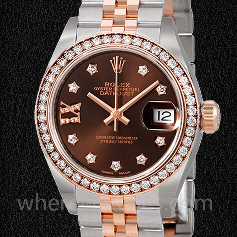 Rolex Datejust 28mm Dames m279381rbr-0003 Argenté