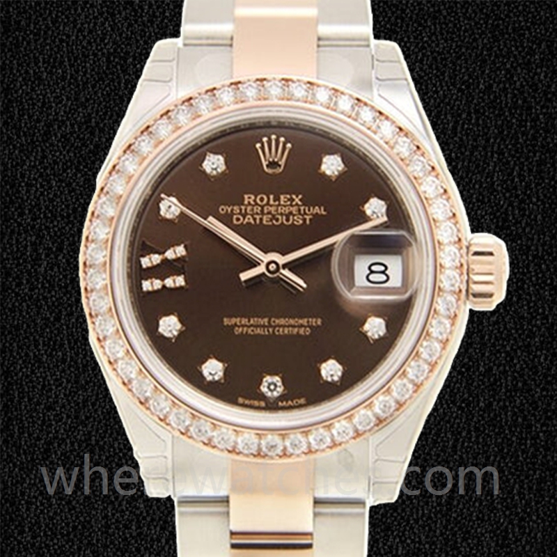 Rolex Datejust 28mm Dames m279381rbr-0004 Regardez