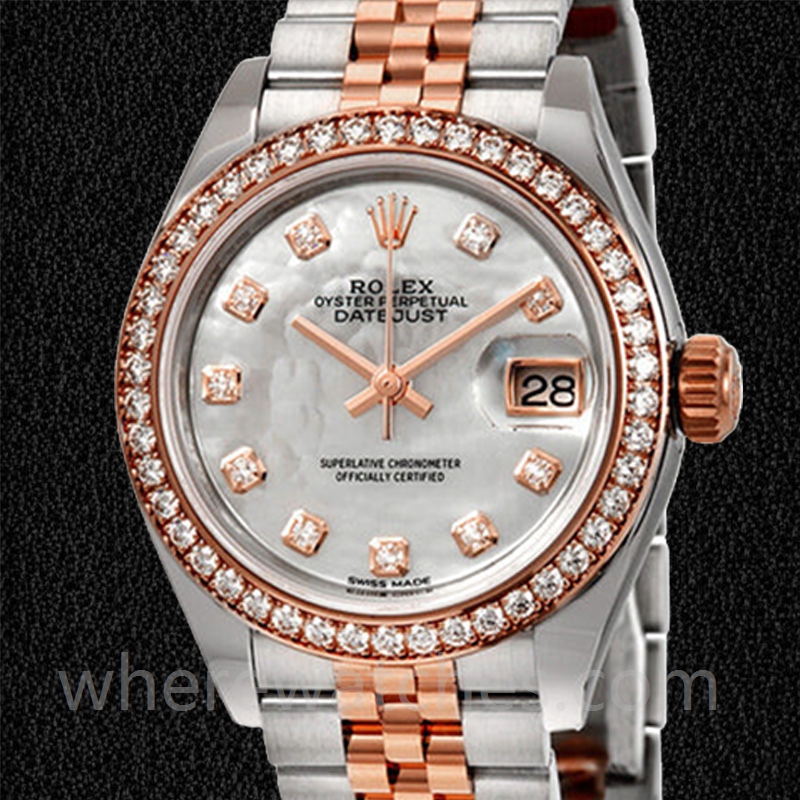 Rolex Datejust Dames m279381rbr-0013 28mm Regardez