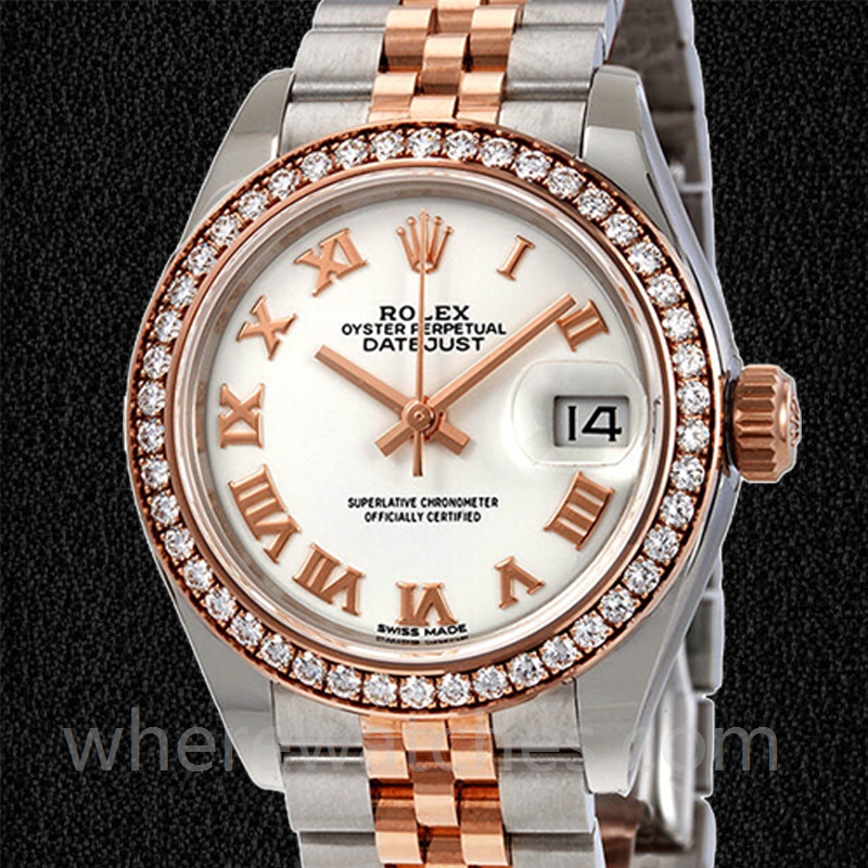 Rolex Datejust m279381rbr-0021 28mm Dames Bracelet Jubilé Automatique