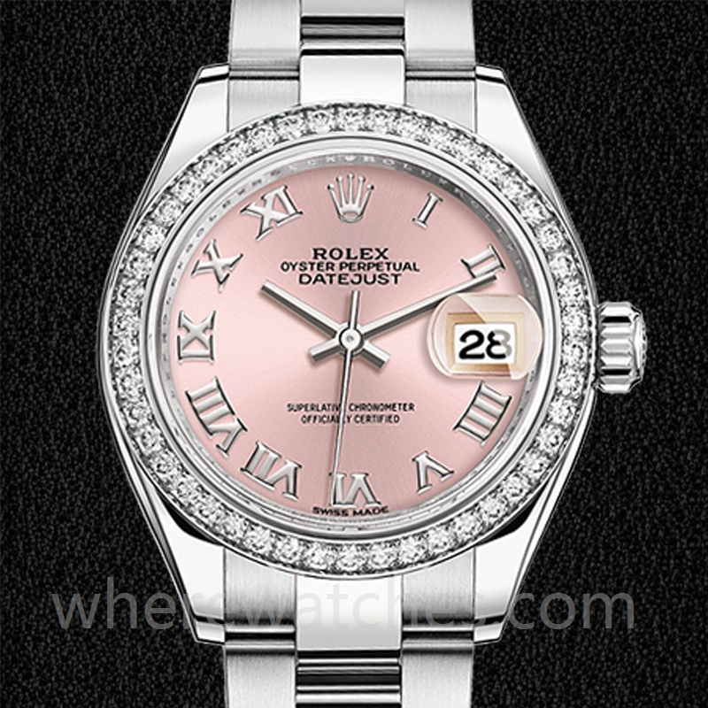 Rolex Datejust 28mm m279384rbr-0006 Dames Argenté Regardez