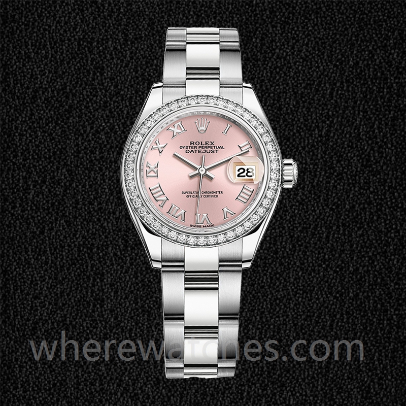 Rolex Datejust 28mm m279384rbr-0006 Dames Argenté Regardez – Image 2
