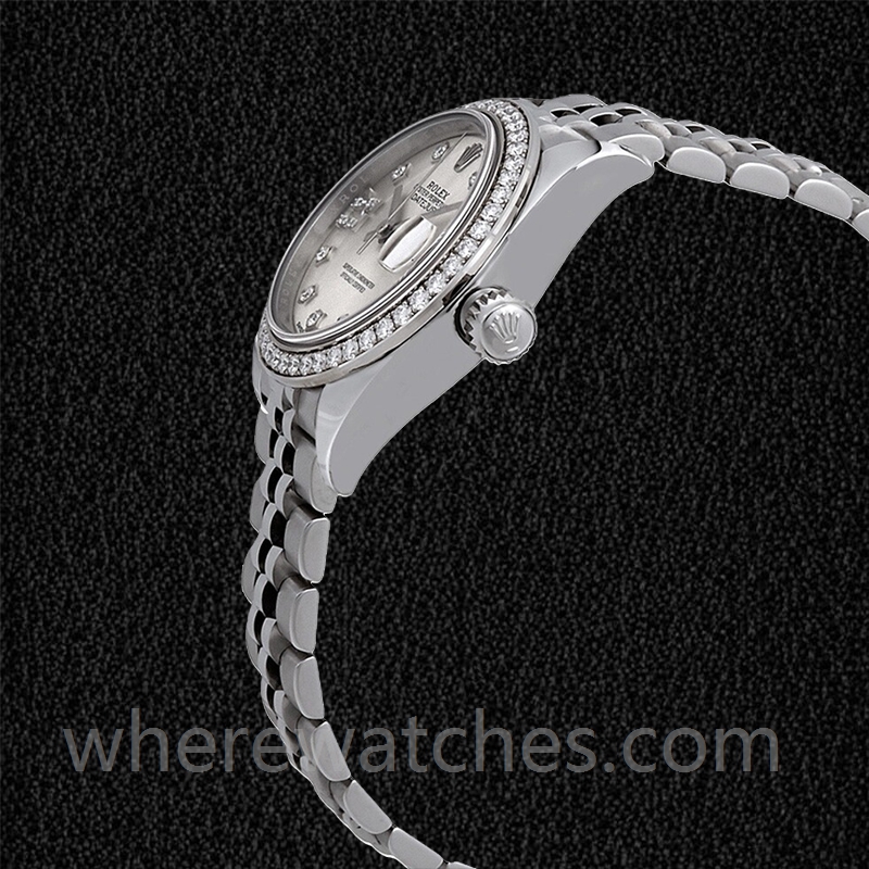 Rolex Datejust 28mm m279384rbr-0021 Dames Cadran Argent Diamant – Image 3